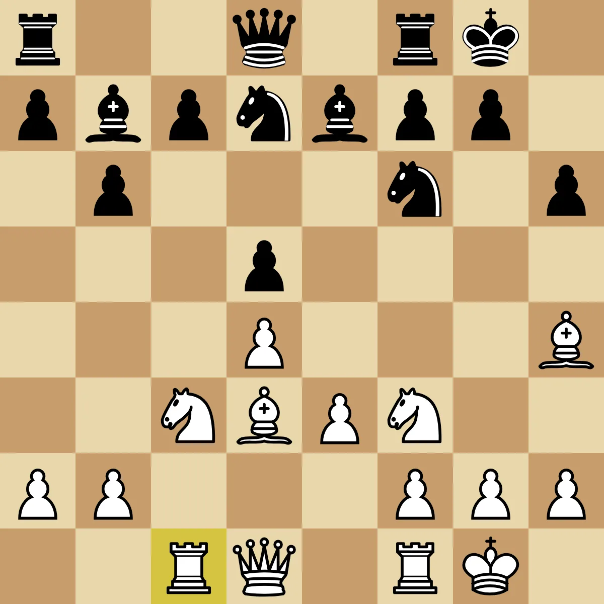 A Queen's Gambit Declined position after White places a rook on the c-file